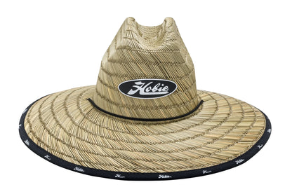 Hobie Wide Brim Lifeguard Hat with Chin Strap, Straw