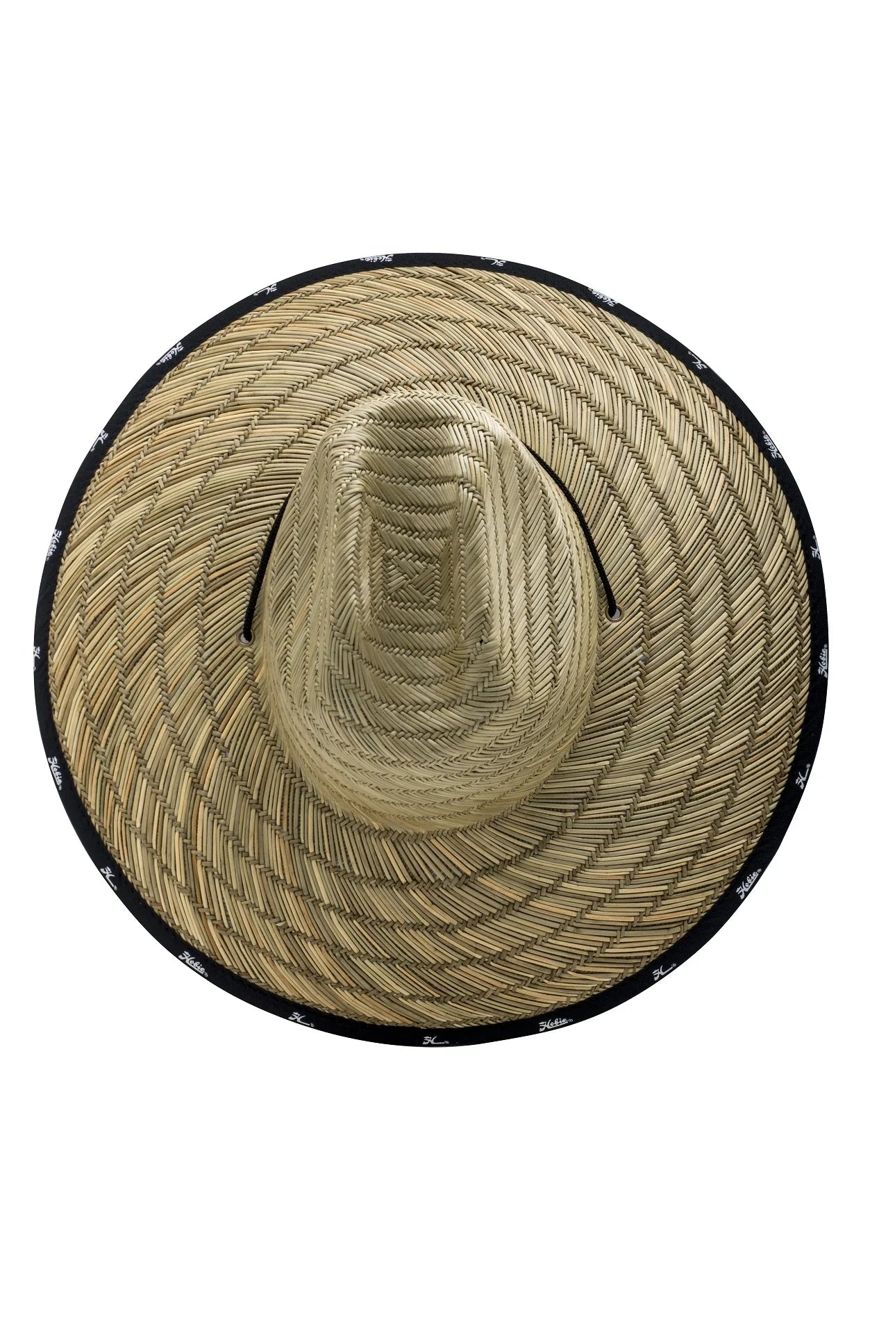 Hobie Wide Brim Lifeguard Hat with Chin Strap, Straw