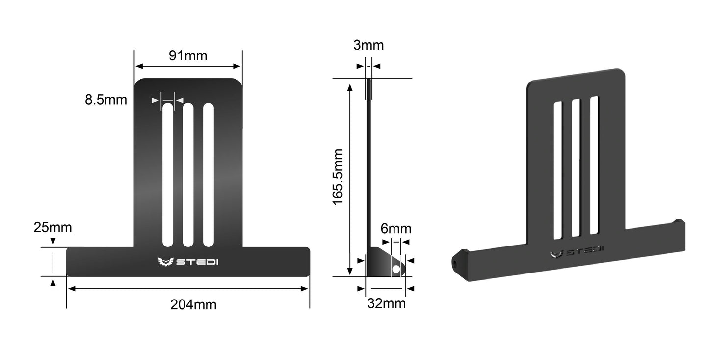 Roof Rack Light Bracket (Pair) | Micro 7.8 Inch - View 3