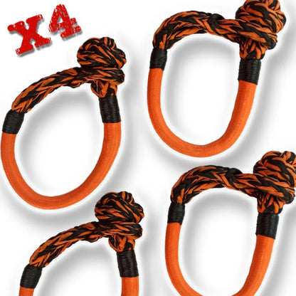 Carbon Offroad 4-Piece Monkey Fist 13T Soft Shackles Bundle - Recovery Gear Bundles