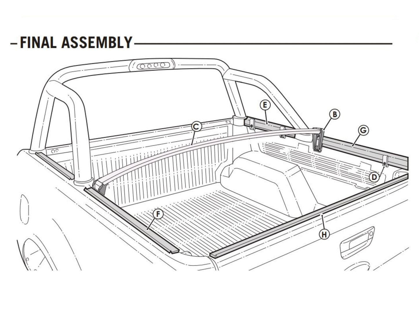 Toyota Hilux Dual Cab With Headboard No Drill Clip On Ute Tonneau Cover (Nov 2025 to Current)