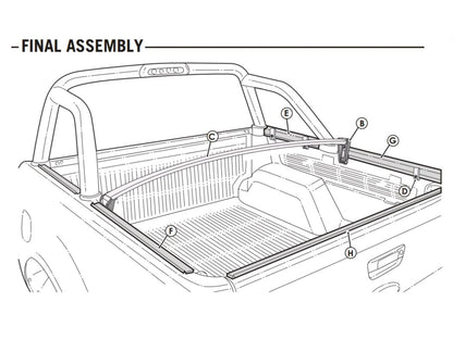 Toyota Hilux Dual Cab With Headboard No Drill Clip On Ute Tonneau Cover (Nov 2025 to Current)