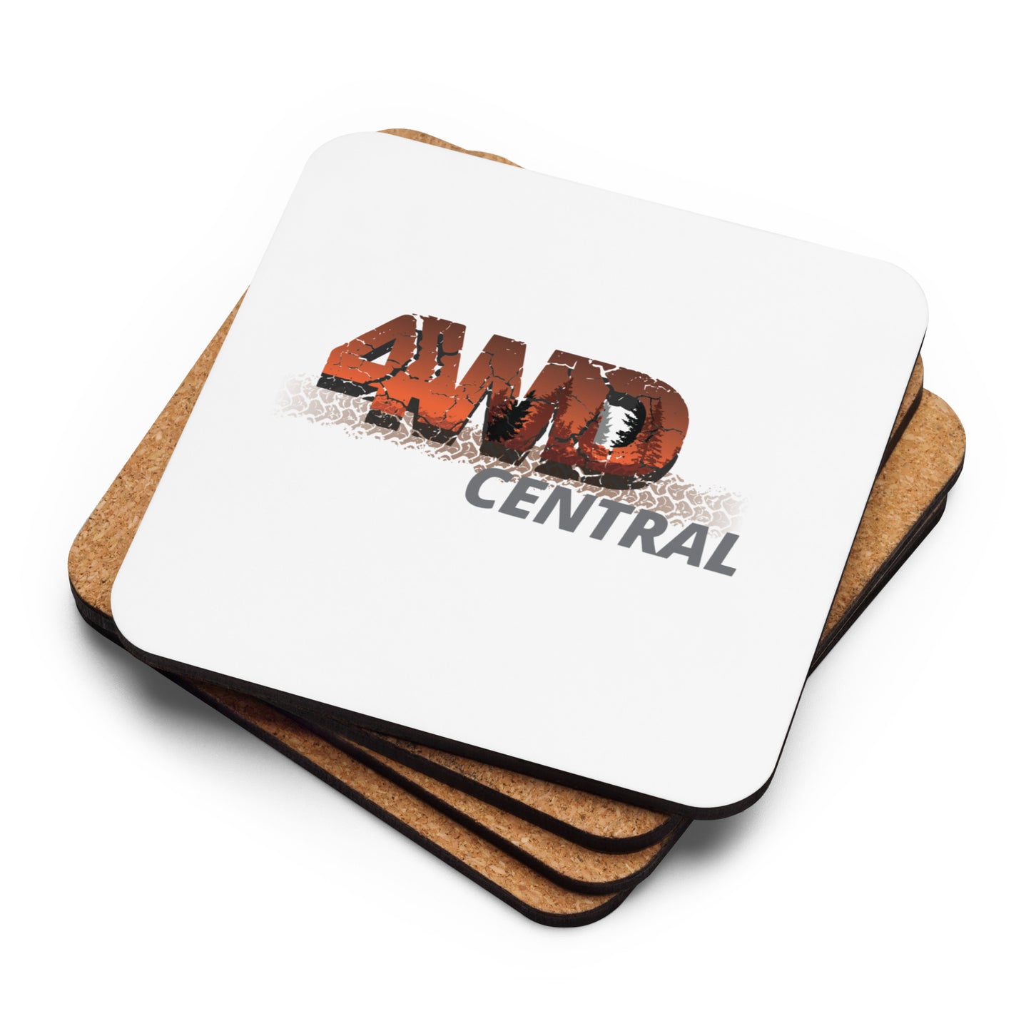 4WD Central Cork-back coaster Default Title