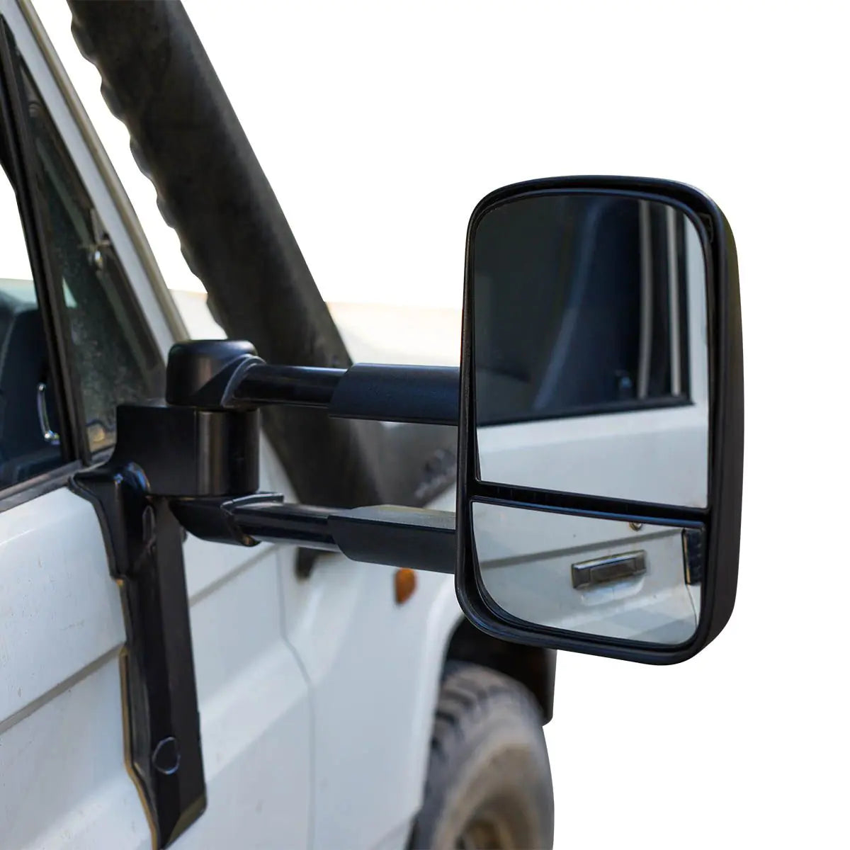 Clearview Towing Mirrors [Original, Pair, Manual, Black] - Toyota LandCruiser 70 Series