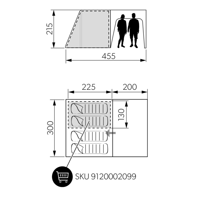 Santorini FTK 2X4 TC Inflatable Tent