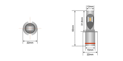 H3 LED Fog Light Bulbs (Pair) - View 7