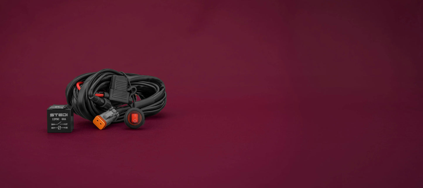LED Work Light Wiring Harness Kit (Not high beam triggered) - View 4