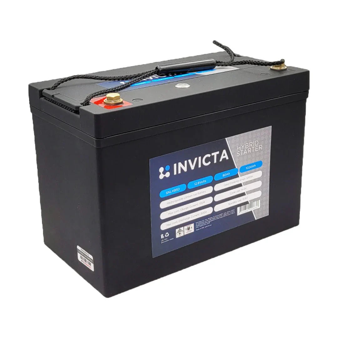Invicta 12V 80Ah 1200CCA 95DL Hybrid Lithium Battery