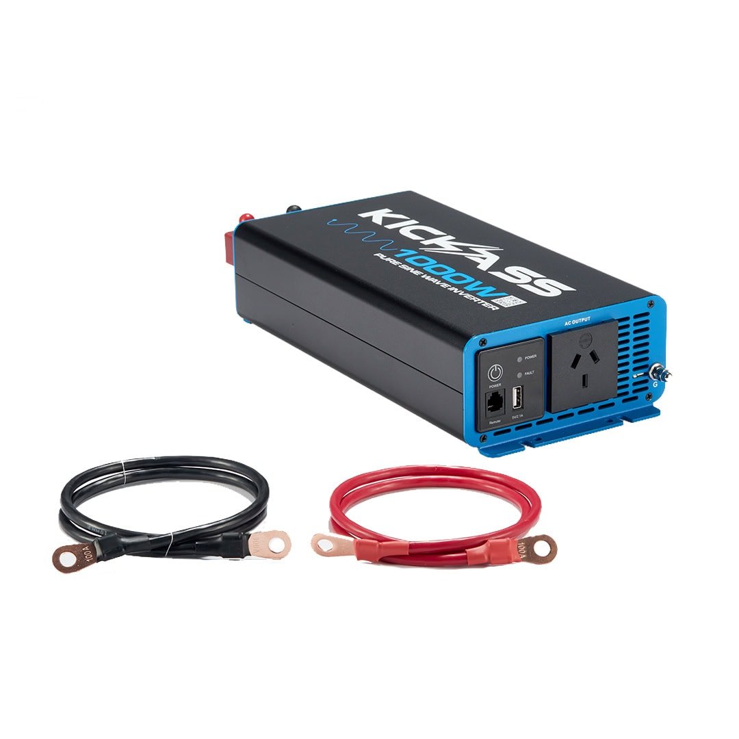 KickAss 12V to 240V Pure Sine Wave 1000W Inverter