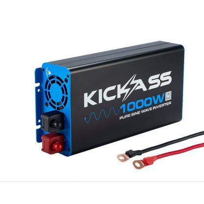 KickAss 12V to 240V Pure Sine Wave 1000W Inverter