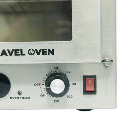 KickAss 12V 130W Portable Travel Oven Small - Glass Door and Thermometer