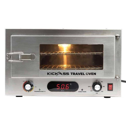 KickAss 12V 130W Portable Travel Oven Small - Glass Door and Thermometer