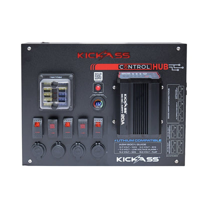 KickAss 12V Control Hub / Panel With 20A DCDC Charger