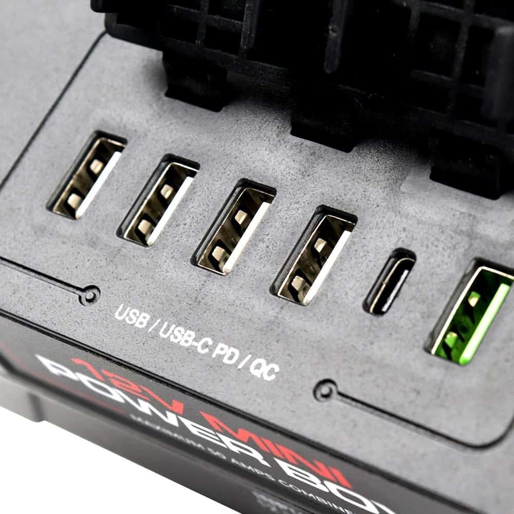 KickAss Mini 12V Control Box - 2 x Anderson, 6 x USB & 3 x Cig Sockets