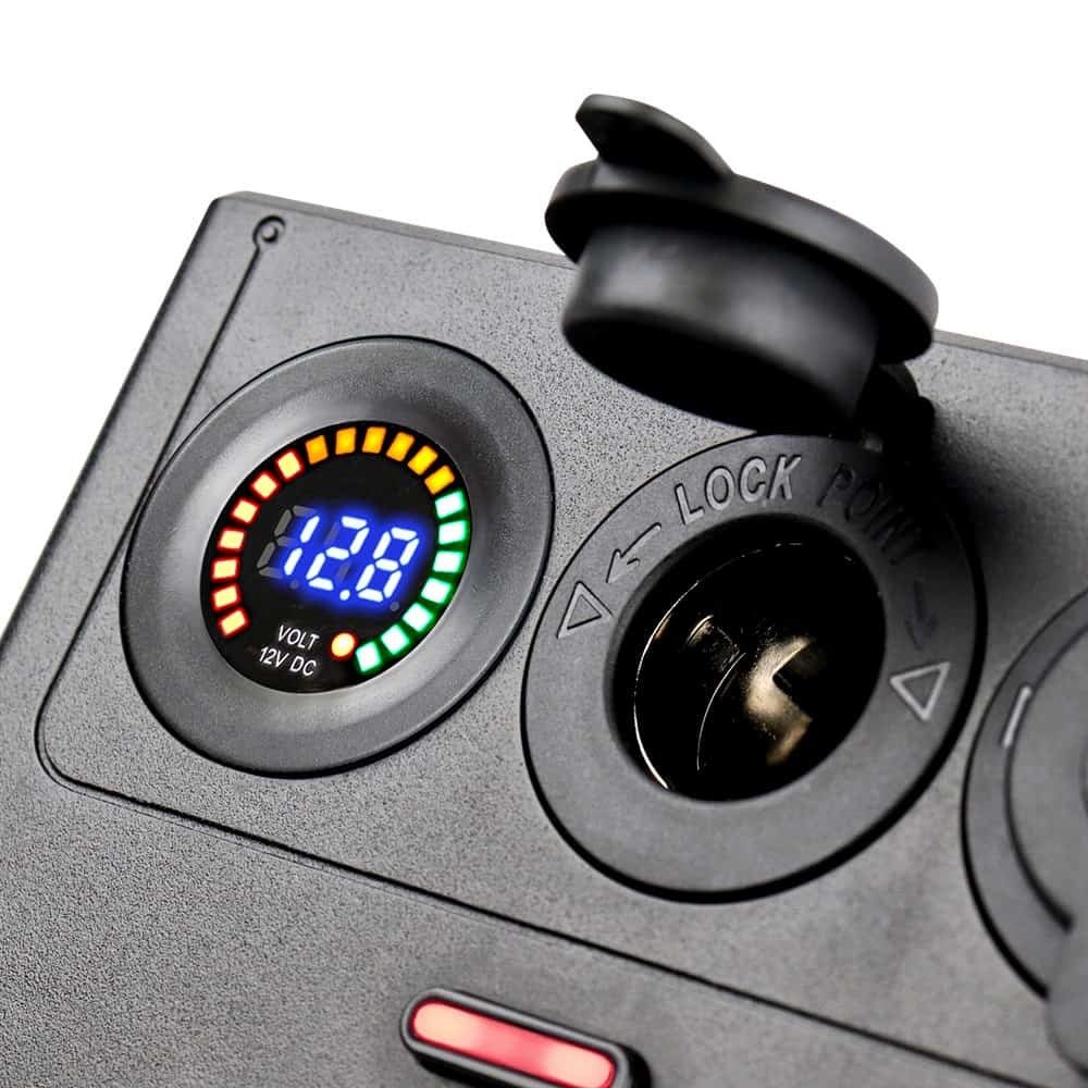 KickAss Mini 12V Control Box - 2 x Anderson, 6 x USB & 3 x Cig Sockets