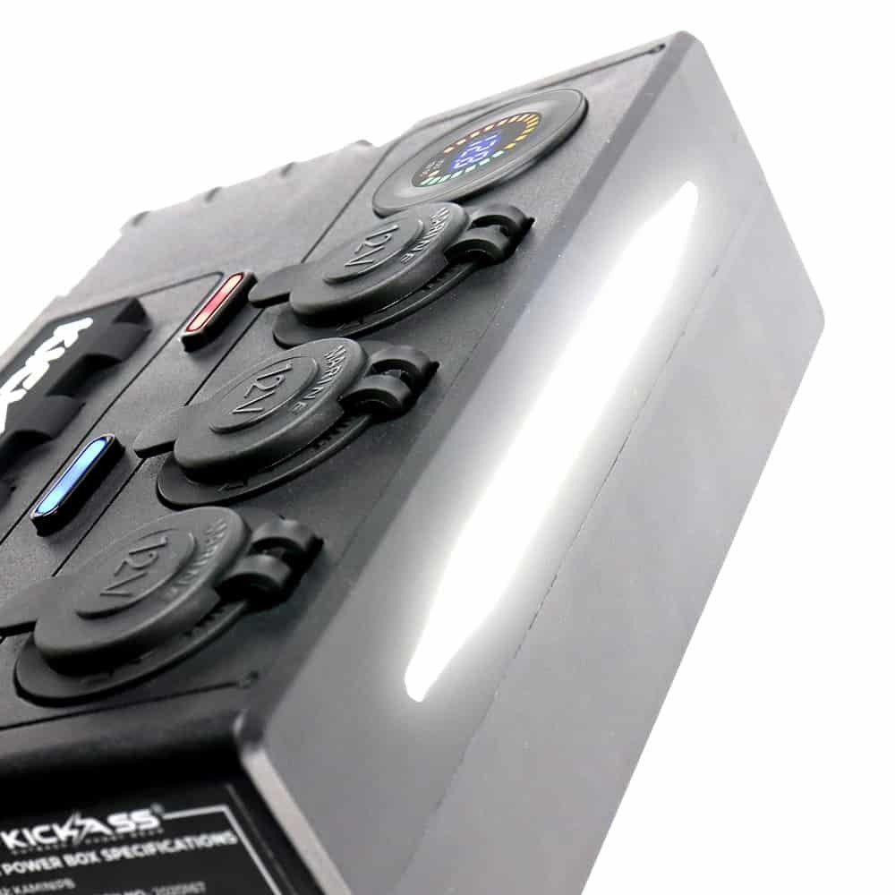 KickAss Mini 12V Control Box - 2 x Anderson, 6 x USB & 3 x Cig Sockets