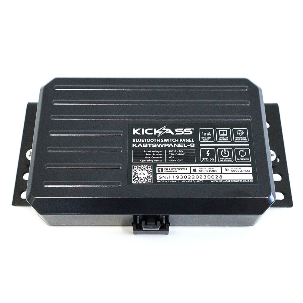 KickAss Bluetooth Control Switch Panel - 8 Gang Switch Panel