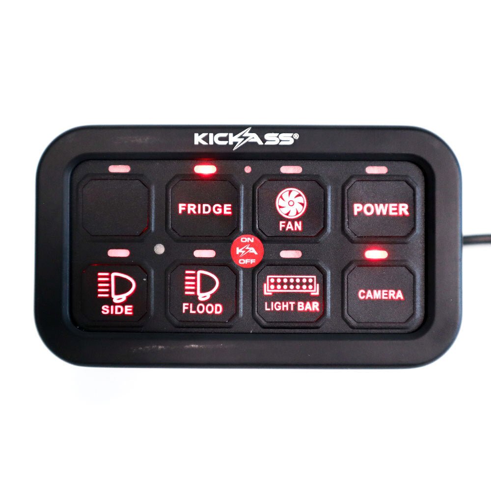 KickAss Bluetooth Control Switch Panel - 8 Gang Switch Panel
