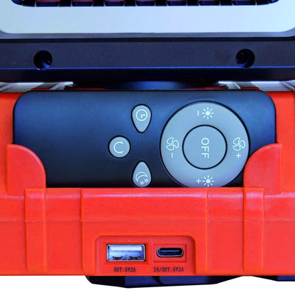 KickAss Camping Fan with LED Light and Power Bank