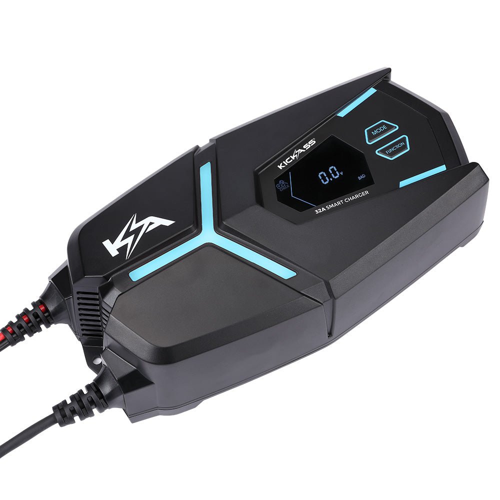 KickAss Flexicharge 32A Smart 12V Battery Charger For Lead Acid, AGM & Lithium Batteries