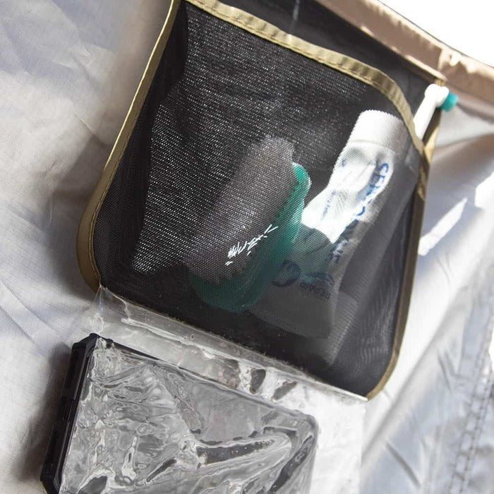 KickAss Premium Shower Awning with Roof and LED Light Strip