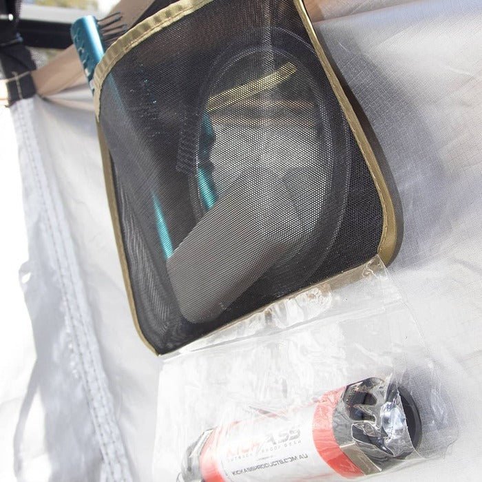 KickAss Premium Shower Awning with Roof and LED Light Strip