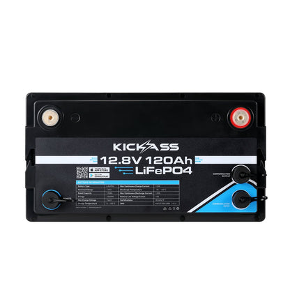 KickAss 120Ah 12V Smart Lithium Deep Cycle Battery