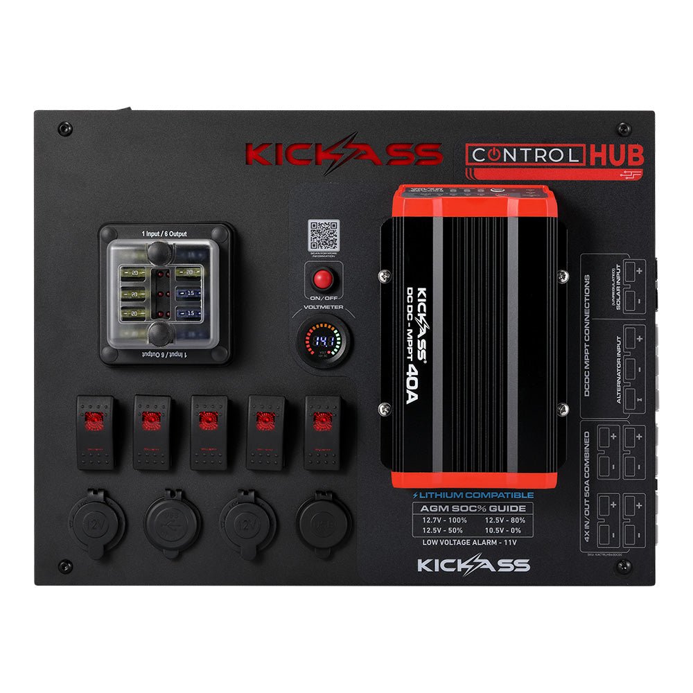 KickAss ProductsKickAss 12V Control Hub / Panel With 40A DCDC ChargerKACTRLHB40DCDC