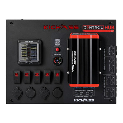 KickAss ProductsKickAss 12V Control Hub / Panel With 40A DCDC ChargerKACTRLHB40DCDC