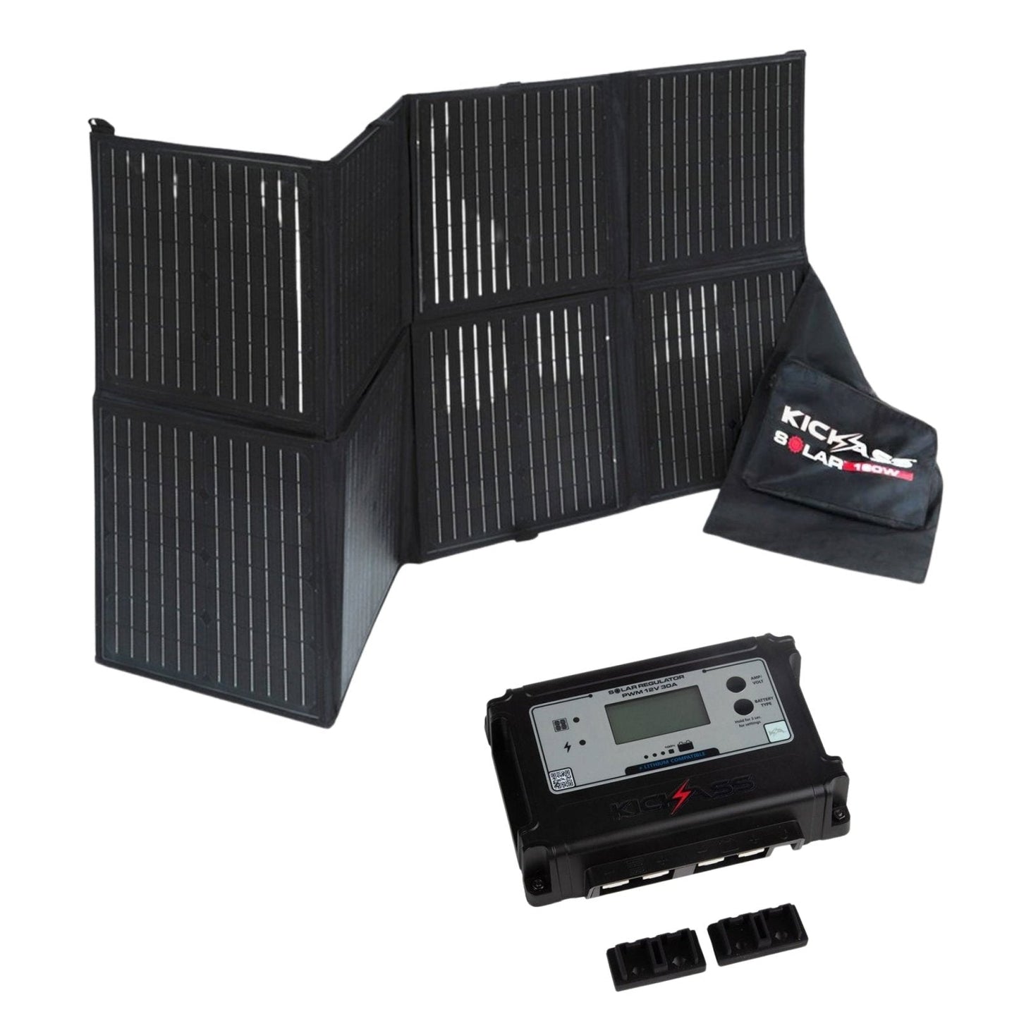 KickAss 160W Solar Blanket + 30A PWM Solar Regulator Bundle
