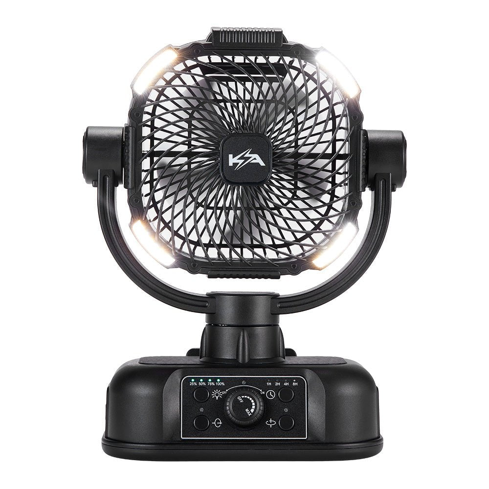 KickAss ProductsKickass 360° Oscillating 20,000mAh Camping Fan with Power Bank & LightKA5VCAMPFAN - BL