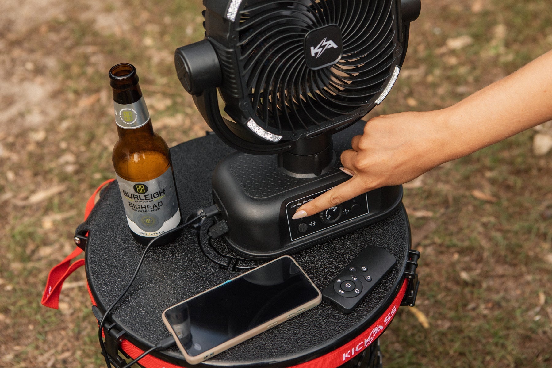 KickAss ProductsKickass 360° Oscillating 20,000mAh Camping Fan with Power Bank & LightKA5VCAMPFAN - BL