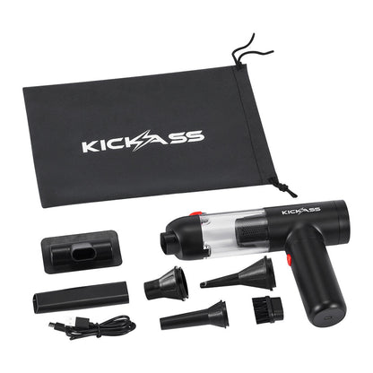 KickAss ProductsKickAss 4 - in - 1 Portable Vacuum Cleaner, Blower, Inflator & Deflator for Cars & TentsKAPVAC-4IN1
