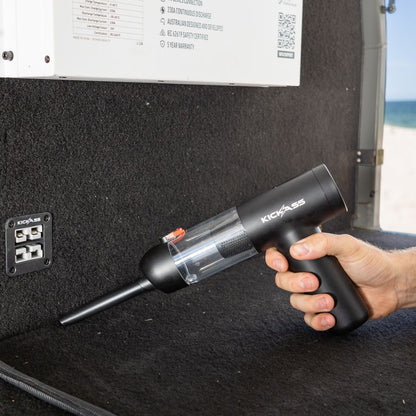 KickAss ProductsKickAss 4 - in - 1 Portable Vacuum Cleaner, Blower, Inflator & Deflator for Cars & TentsKAPVAC-4IN1