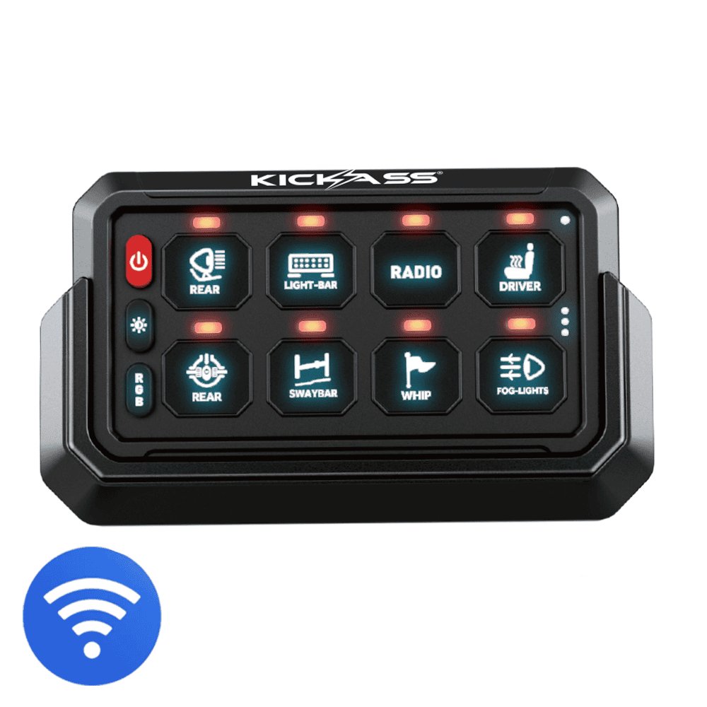 KickAss 8 Gang Wireless 12V/24V Switch Panel