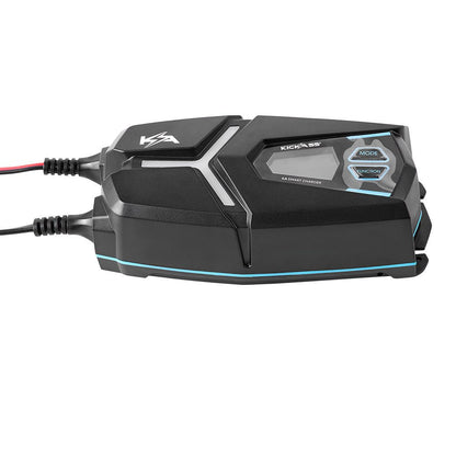KickAss Flexicharge 4A Smart 12V/6V Battery Charger For Lead Acid, AGM & Lithium Batteries