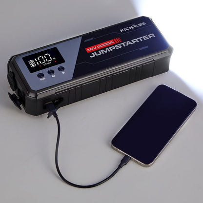 KickAss ProductsKickass Power Boost 3000A Lithium Jump Starter with Power Bank - 5500A PeakKAJUMPSTRTR3000A
