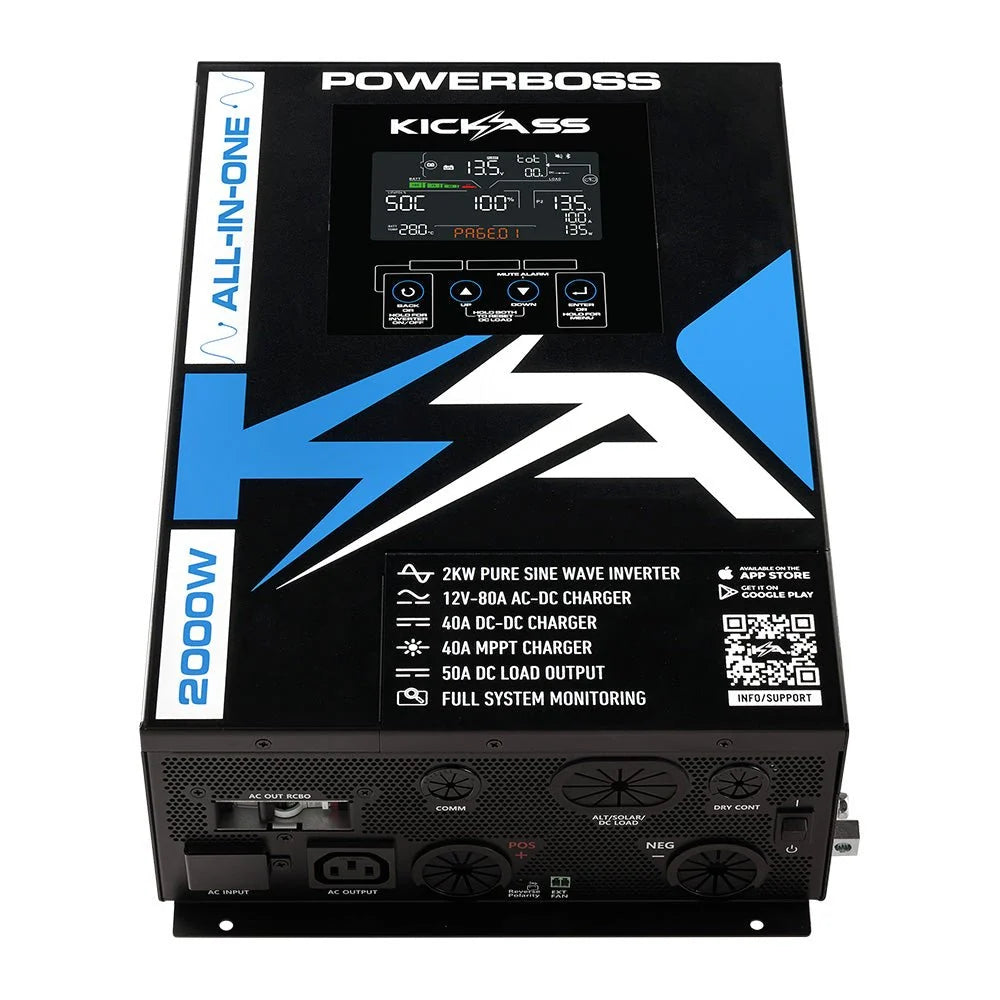 KickAss ProductsKickAss PowerBoss 2000W All - in - One Power System with Remote Display and Plug & Play KitKAPBRDUCONN