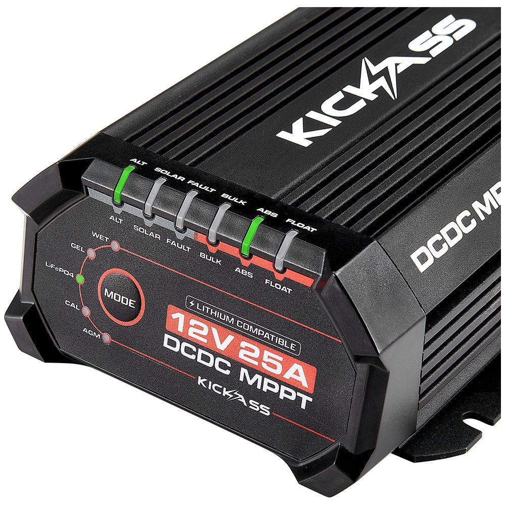 KickAss ProductsKickAss Smart 12V/24V 25A DCDC Charger With Solar MPPT + Integrated Bluetooth + Pre - Wired AndersonKADCDC25ABT - AND