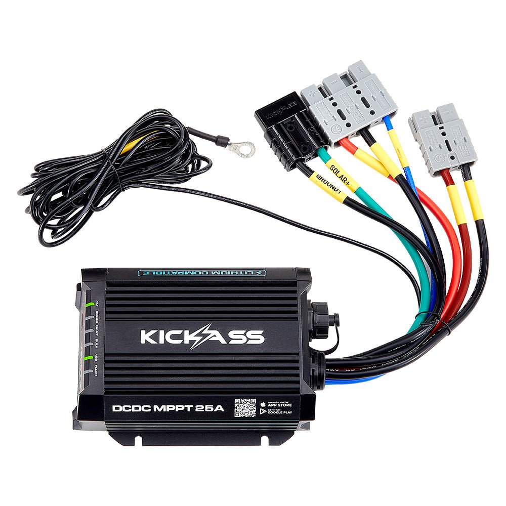 KickAss ProductsKickAss Smart 12V/24V 25A DCDC Charger With Solar MPPT + Integrated Bluetooth + Pre - Wired AndersonKADCDC25ABT - AND