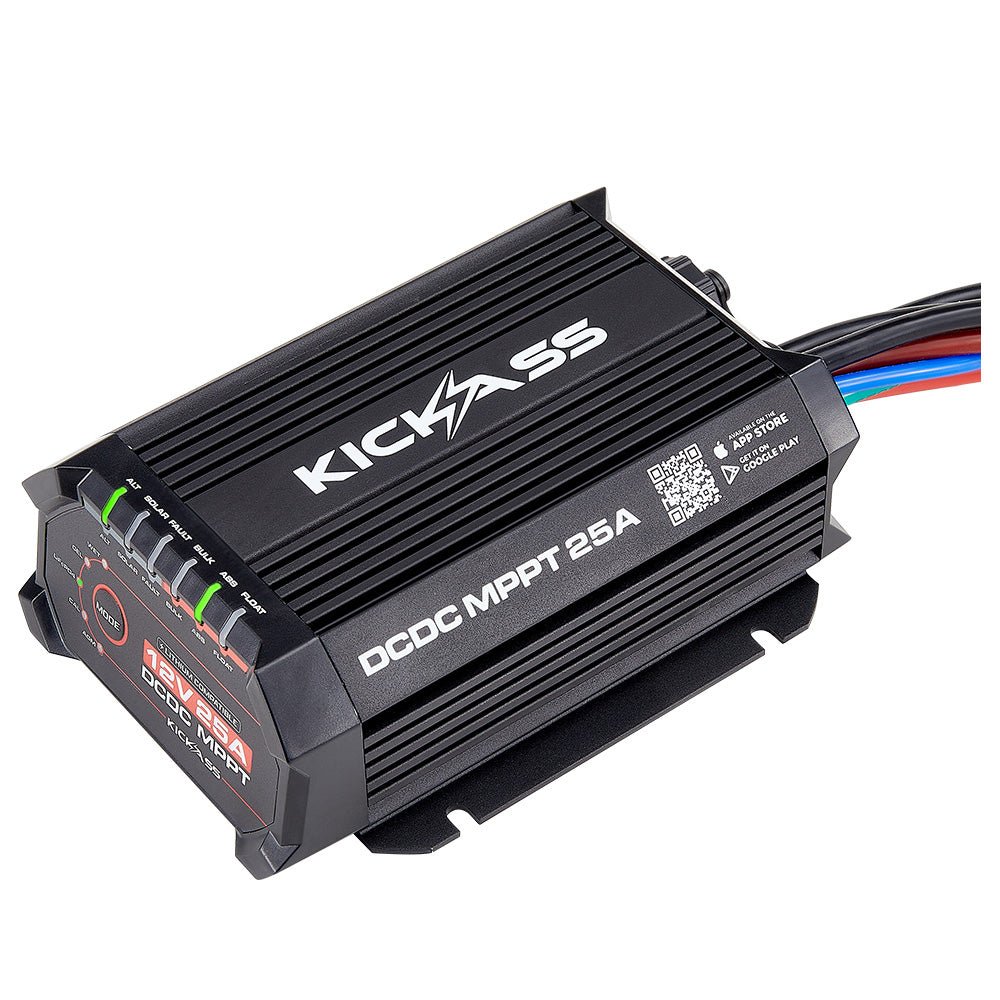 KickAss ProductsKickAss Smart 12V/24V 25A DCDC Charger With Solar MPPT + Integrated Bluetooth + Pre - Wired AndersonKADCDC25ABT - AND