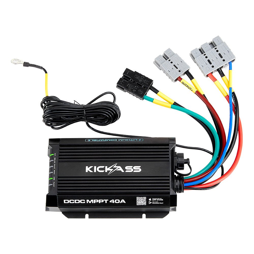 KickAss ProductsKickAss Smart 12V/24V 40A DCDC Charger With Solar MPPT + Integrated Bluetooth + Pre - Wired AndersonKADCDC40ABT - AND