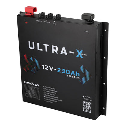 KickAss Ultra-X 230Ah 12V Deep Cycle Lithium Battery - Slimline