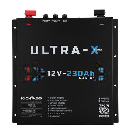 KickAss Ultra-X 230Ah 12V Deep Cycle Lithium Battery - Slimline