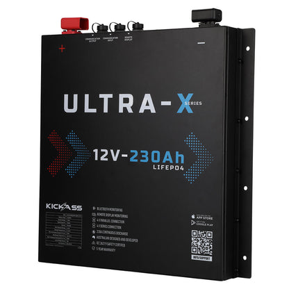 KickAss Ultra-X 230Ah 12V Deep Cycle Lithium Battery - Slimline