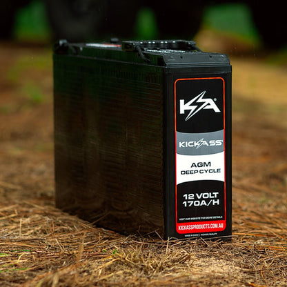 KickAss 170Ah Slimline 12V Deep Cycle AGM Battery