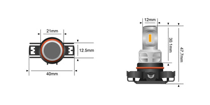 PSX24W LED Fog Light Bulbs (Pair) - View 6