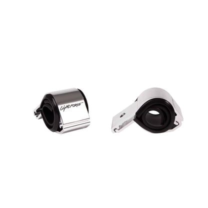 Pair of Lightforce Bar Clamps (Polished) to suit 44mm and 51mm Diameter Bars