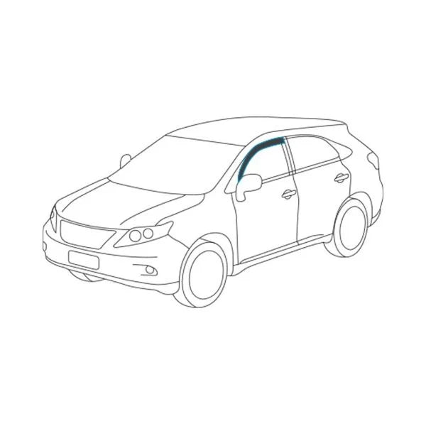 Protective Plastics Slimline Weathershield to suit Volkswagen Amarok 2H 02/2011-12/2022 - Dark Tint, Passenger