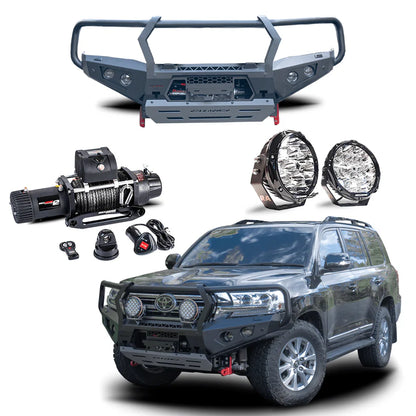 Rockarmor Frontal Pack | Bull Bar winch spotties Suits Landcruiser 200 Series 09/2015 - 10/2021